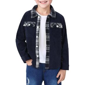Toddler Boy Long Sleeve Button Down Shirt Little Boys Corduroy Shirts Baby Jacket Top Fall Winter Clothes Coat