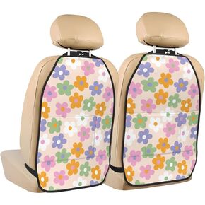 Haunted The Mansion Car Seat Back Kick Protectors,2 Pack Kick Mats with Storage Pockets for Vehicles to Protect from Dirt, Mud & Scratches
