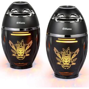 Outdoor Speakers Wireless, Birthday Gifts for Men, TWS Bluetooth Speakers with Tiki Torch Lights, Gifts Men Dad Him Women for Anniversary Christmas, Cool Gadget with Tiki Element for Patio/Garden