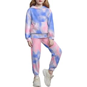 Arshiner Toddler Girl's 2Pcs Clothing Sets Long Sleeve Hoodie Sweatshirt Pants Set with Pockets Fall Winter Clothes 1-6
