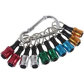 10Pcs 1/4 Inch Hex Shank Screwdriver Bits Holder Drill Bit Keychain Extension Bar Quick Release Easy Change