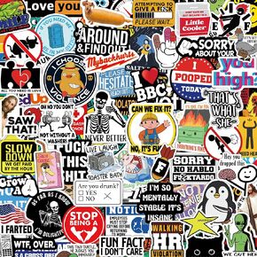 120pcs Funny Stickers for Adults, Prank Meme (Dirty) Hilarious Sticker Pack for Laptop, Hard Hat, Work, Water Bottles, Computers, Vinyl Waterproof Decals (120) in Saudi Arabia