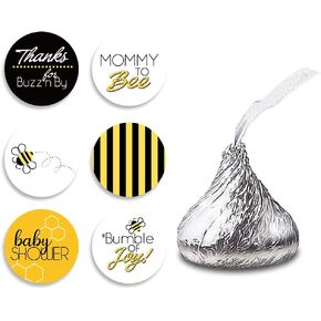 270 PCS Bee Baby Shower Decorations Stickers, Bee Candy Stickers, Baby Shower Stickers, Baby Shower Candy Stickers. (Bee Decorations (006))