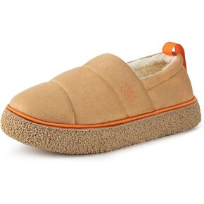 VeraCosy Women's Quilted Closed-back Slippers Technical Fabrics Warm Soft Comfy Non-slip Memory Foam Indoor House Shoes