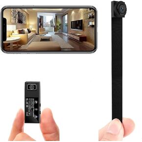 Mini Spy Camera,1080P WiFi, Portable Wireless Security Cameras Video Recorder IP Cameras Nanny Cam with DIY Extended Lens/Motion Detection for Indoor Outdoor Monitoring