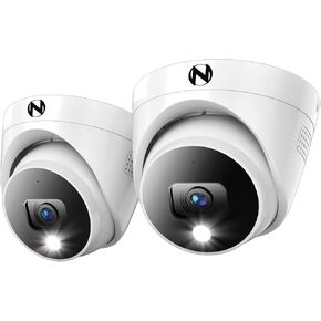 Night Owl Add On Wired 4K HD Indoor/Outdoor Deterrence Dome Cameras with 2-Way Audio (4-Pack) (Requires Compatible DVR - Sold Separately)
