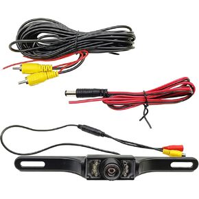 Universal License Plate Backup Camera, 8 HD LED Infrared Vehicle Camera/170° Wide Angle Night Vision Camera/Waterproof Anti-Fog and Dustproof Rear View Camera Fit for Car Truck SUV