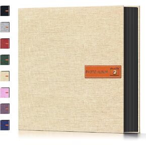 popotop Photo Album 4x6 600 Pockets Photo with Label, Linen Hardcover Photo Albums for Wedding Gifts Baby Memory Travel Anniversary Brithday School, Picture Book with Horizontal & Vertical Photos