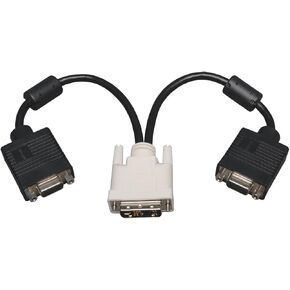 Tripp Lite P120-001-2 Adapter/Splitter Cable - DVI-A M to (x2) HD15 F