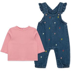 Little Me Essentials for Baby Girls and Boys Jumpers, and Coverall Overalls, 0-24 Months