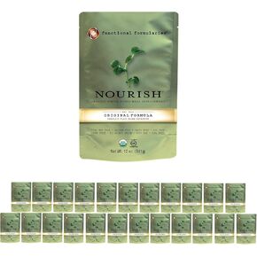 Functional Formularies Nourish Peptide Organic Tube Feeding Formula and Nutritional Meal Replacement Supplement, 12 Oz Pouch, Pack of 12