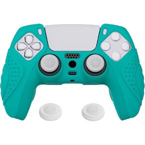 غطاء حماية من السيليكون الناعم المريح المضاد للانزلاق لجهاز PS5 من eXtremeRate PlayVital Guardian Edition، وأغطية حماية مطاطية مع أغطية عصا التحكم السوداء لوحدة تحكم ps5 - أرجواني وأسود in Kuwait