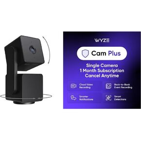 WYZE Cam Pan v3 Indoor/Outdoor IP65-Rated 1080p Pan/Tilt/Zoom Wi-Fi Smart Home Security Camera with Color Night Vision, 2-Way Audio, Compatible with Alexa & Google Assistant, Black, 2-Pack