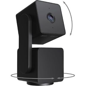 WYZE Cam Pan v3 Indoor/Outdoor IP65-Rated 1080p Pan/Tilt/Zoom Wi-Fi Smart Home Security Camera with Color Night Vision, 2-Way Audio, Compatible with Alexa & Google Assistant, Black, 2-Pack