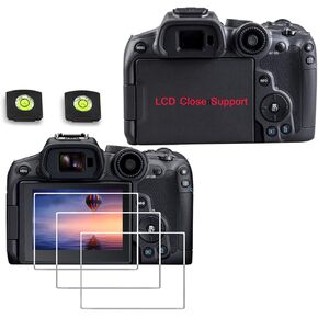 واقي شاشة R7 لكاميرا تسجيل الفيديو بدون مرآة Canon EOS R7 (فقط) شاشة LCD تدعم إغلاق 0.25 مم من الزجاج المقوى المقاوم للخدش غطاء طبقة حماية صلبة (3 عبوات) تتضمن 2 غطاء لمستوى العرض الساخن