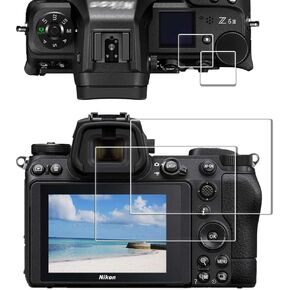 Screen Protector for Nikon Z 6III Z6 III+ Top Screen [2+2 Pack] Tempered Glass Easy Installation