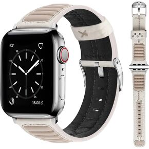 Fullmosa Café Racer Leather Apple Watch Band 49mm 46mm 45mm 44mm 42mm 41mm 40mm 38mm for iWatch Ultra SE Series 10 9 8 7 6 5 4 3 2 1