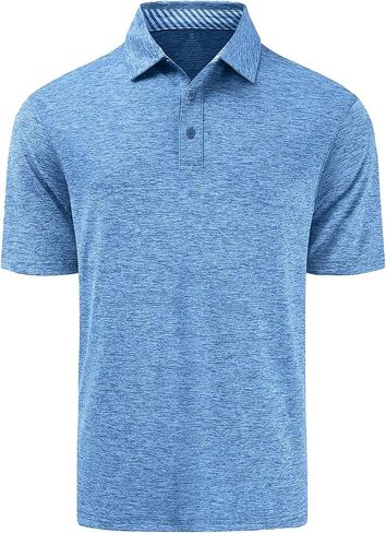 Men's Quick Dry Golf Polo Shirt Moisture Wicking Performance Short Sleeve Athletic Golf Shirts for Men in Saudi Arabia