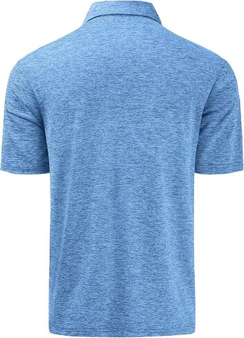 Men's Quick Dry Golf Polo Shirt Moisture Wicking Performance Short Sleeve Athletic Golf Shirts for Men in Saudi Arabia