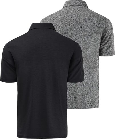 Men's Quick Dry Golf Polo Shirt Moisture Wicking Performance Short Sleeve Athletic Golf Shirts for Men in Saudi Arabia