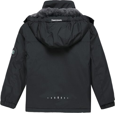 سترة تزلج للأولاد من Keevoom، معطف شتوي دافئ وسميك للثلج، مقاوم للرياح للأطفال في الهواء الطلق in Kuwait