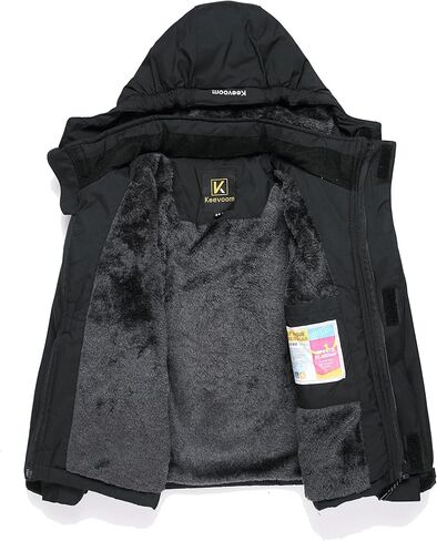 سترة تزلج للأولاد من Keevoom، معطف شتوي دافئ وسميك للثلج، مقاوم للرياح للأطفال في الهواء الطلق in Kuwait