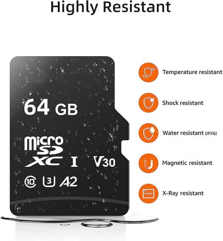 بطاقة ذاكرة microSDXC UHS-I سعة 64 جيجابايت - UHS-I، وحدة تخزين خارجية للهواتف الذكية in Kuwait