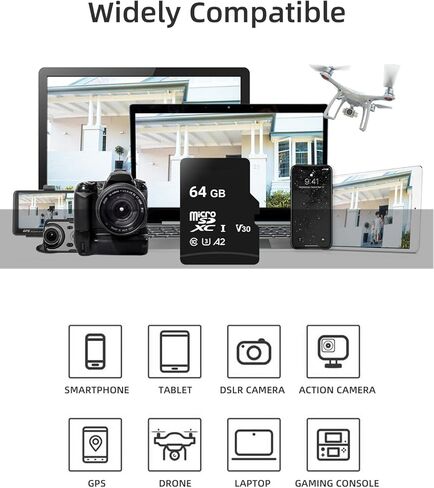 بطاقة ذاكرة microSDXC UHS-I سعة 64 جيجابايت - UHS-I، وحدة تخزين خارجية للهواتف الذكية in Kuwait
