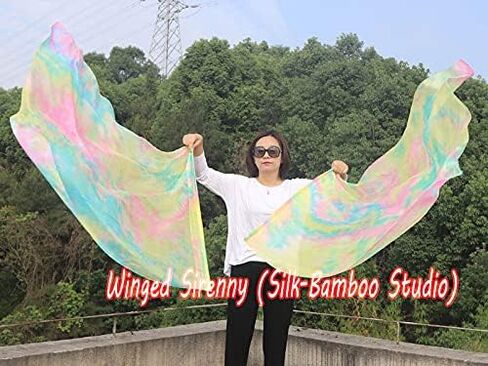 Winged Sirenny 40" Feather Light Prophetic Worship Silk Flex Flag, Church Liturgical Praise Adoration Dance Banner (Flame) in Saudi Arabia