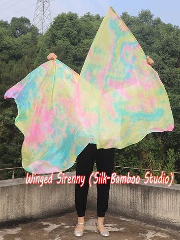 Winged Sirenny 40" Feather Light Prophetic Worship Silk Flex Flag, Church Liturgical Praise Adoration Dance Banner (Flame) in Saudi Arabia