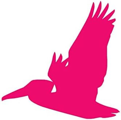Flying Pelican Bird - Vinyl Decal Sticker - 3.75" x 3.75" - Black in Saudi Arabia