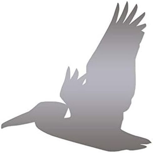 Flying Pelican Bird - Vinyl Decal Sticker - 3.75" x 3.75" - Black in Saudi Arabia
