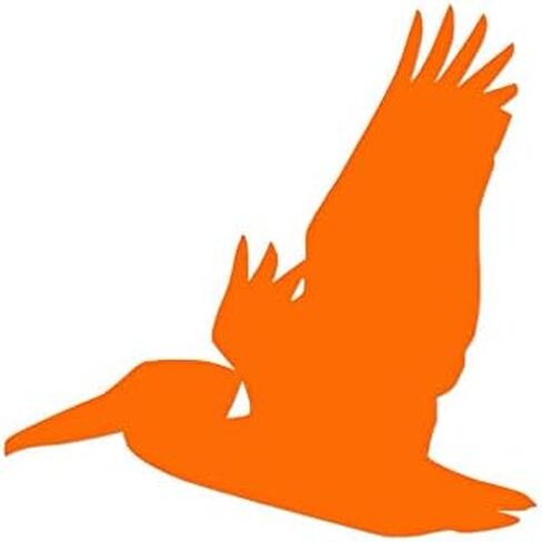 Flying Pelican Bird - Vinyl Decal Sticker - 3.75" x 3.75" - Black in Saudi Arabia