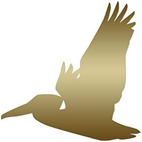 Flying Pelican Bird - Vinyl Decal Sticker - 3.75" x 3.75" - Black in Saudi Arabia