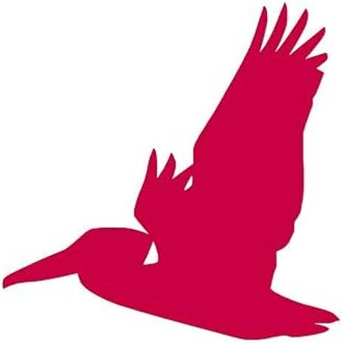 Flying Pelican Bird - Vinyl Decal Sticker - 3.75" x 3.75" - Black in Saudi Arabia