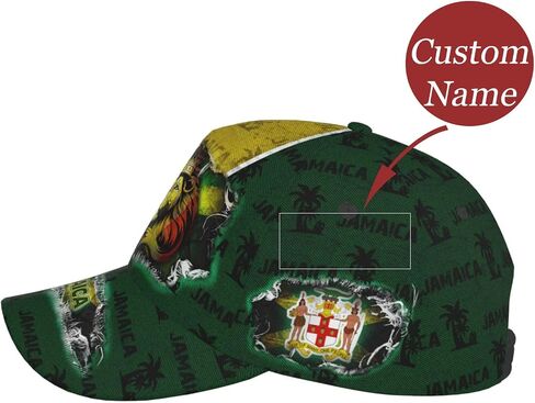 Jamaica Flag Baseball Cap Unisex Novelty Lions Printed Hat Map Badge Baseball Hats Dad Cap Jamaica Hat for Men and Women in Saudi Arabia