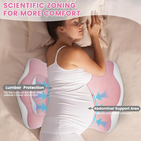 URMYWO Pregnancy Pillow - Cozy Pregnancy Pillows for Sleeping, Maternity Pillow Body Pillow Support for Back, Legs, Belly, HIPS with Adjustable Pillow & Laundry Bag, Ideal Gifts for Pregnant Women in Saudi Arabia