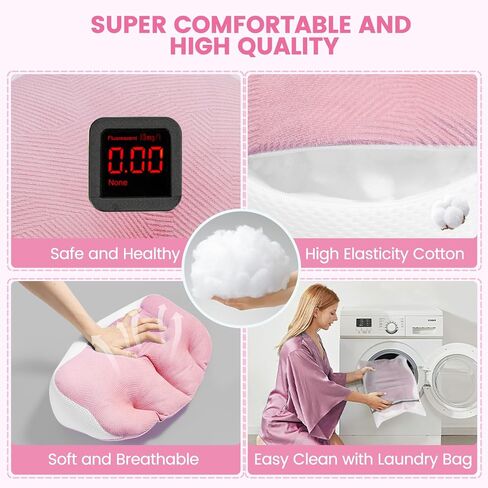URMYWO Pregnancy Pillow - Cozy Pregnancy Pillows for Sleeping, Maternity Pillow Body Pillow Support for Back, Legs, Belly, HIPS with Adjustable Pillow & Laundry Bag, Ideal Gifts for Pregnant Women in Saudi Arabia