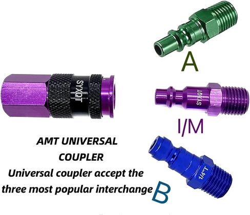 15 قطعة 1/4 بوصة NPT مجموعة توصيل الهواء والمكونات، تركيبات هواء سريعة التوصيل، تركيبات هواء من الألومنيوم عالي التحمل، خفيفة الوزن، مجموعة موصلات، أرجواني in Kuwait