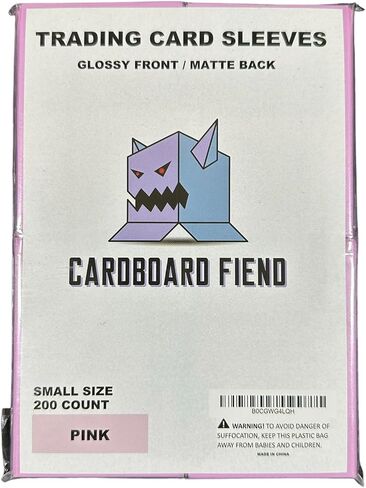 – Small Size Trading Card Sleeves – Glossy Front Matte Back – 200 Pack (Black) in Saudi Arabia
