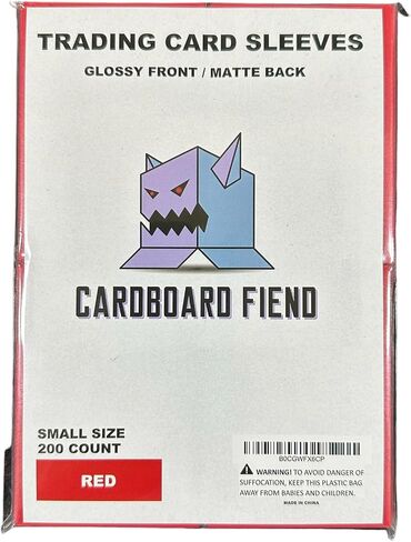 – Small Size Trading Card Sleeves – Glossy Front Matte Back – 200 Pack (Black) in Saudi Arabia