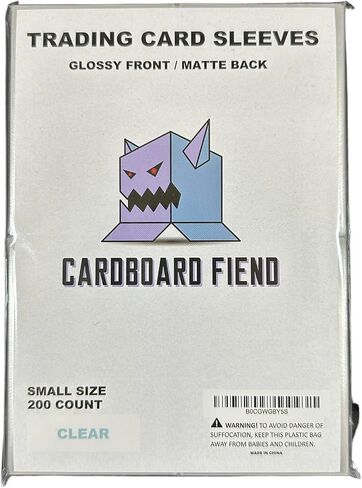 – Small Size Trading Card Sleeves – Glossy Front Matte Back – 200 Pack (Black) in Saudi Arabia