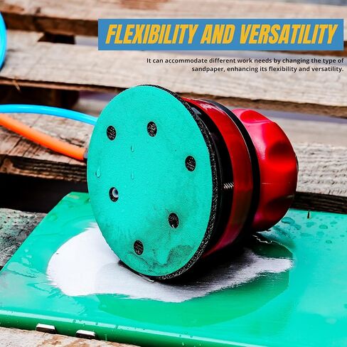 جهاز تلميع هوائي، قرص سنفرة مداري رطب مقاس 5 بوصات، مجموعة آلة طحن وملمع هواء النخيل العملي المحمول مع أنبوب مياه مشترك مدخل لتلميع الخشب المعدني، والصنفرة in Kuwait