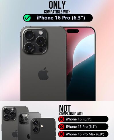 OCASE متوافق مع حافظة محفظة iPhone 16 Pro، حافظة قابلة للطي من جلد البولي يوريثان مع حامل بطاقات RFID Blocking Kickstand [غلاف داخلي من مادة TPU مقاوم للصدمات] غطاء هاتف 6.3 بوصة 2024، أسود in Saudi Arabia