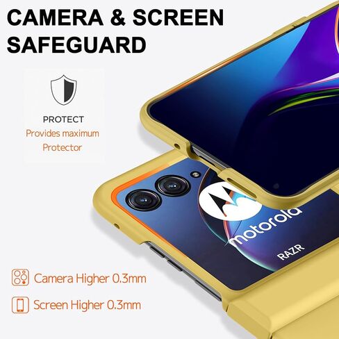 NINKI Compatible Flip Case for Moto Razr Plus 2024 Case with Hinge Protector Razr+ 2024 Case,Hard Slim Moto Razr Plus 2024 Phone Case for Moto Razr 50 Ultra Case for Motorola Razr Plus 2024 Case Black in Kuwait