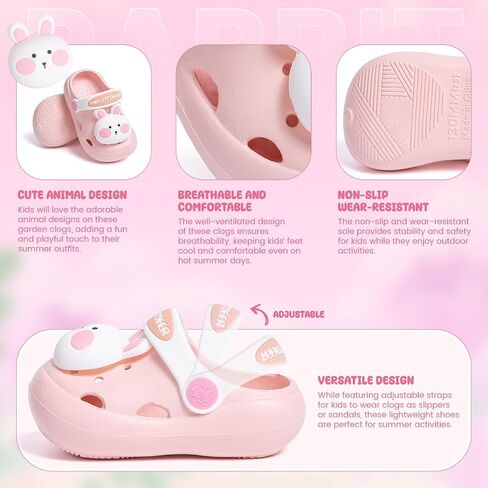 Casazoe Toddler Kids Boys Girls EVA Garden Clogs Summer Outdoor Slip On Shoes Cute Animal Water Sandals Children Lightweight Slipper Beach Pool Play Shoes (Baby/Toddler Kids) in Saudi Arabia