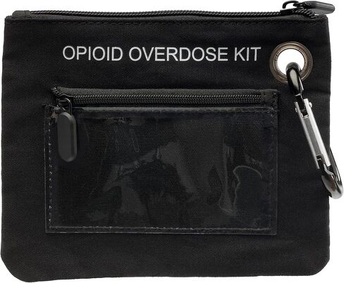 W WILKEN Canvas Bag for Overdose Kits - Holds All formulations of Naloxone Including Two Naloxone Nasal Spray and Accessories. Naloxone Nasal Spray Not Included (Blue, 1 Unit) in Saudi Arabia