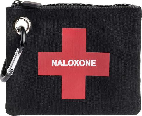 W WILKEN Canvas Bag for Overdose Kits - Holds All formulations of Naloxone Including Two Naloxone Nasal Spray and Accessories. Naloxone Nasal Spray Not Included (Blue, 1 Unit) in Saudi Arabia