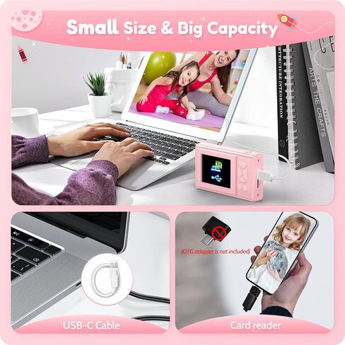 Digital Camera for Kids Fill Light, 1080P FHD Camera, Vintage Camera, Retro Digital Camera CCD for Teens Boys Girls Seniors Student Children, 64GB SD Card, 16X Zoom (Black) in Saudi Arabia