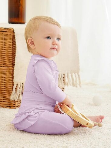 Haloumoning Baby Girl Clothes Outfits Cute Baby Ruffle Romper and Pants Clothing Sets 6M-5T in Saudi Arabia